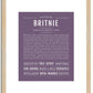 Britnie | Name Art Print