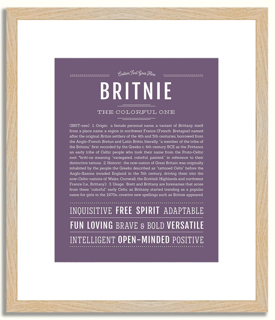 Britnie | Name Art Print