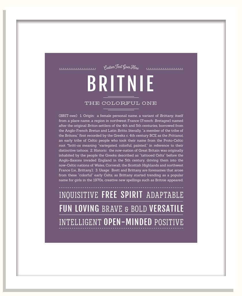 Britnie | Name Art Print