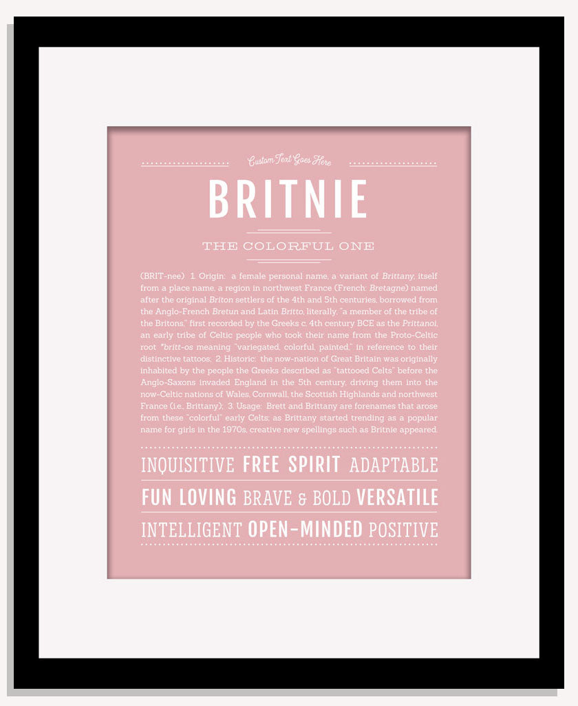 Britnie | Name Art Print