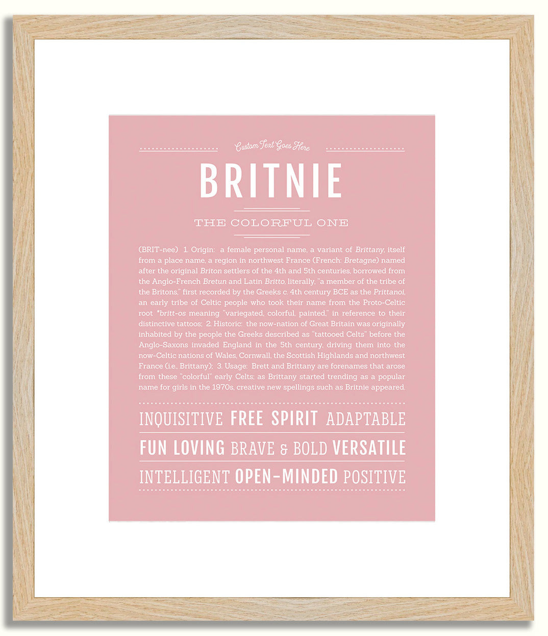 Britnie | Name Art Print