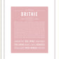 Britnie | Name Art Print