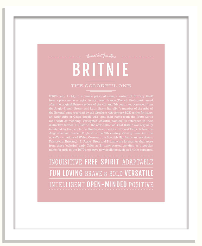 Britnie | Name Art Print