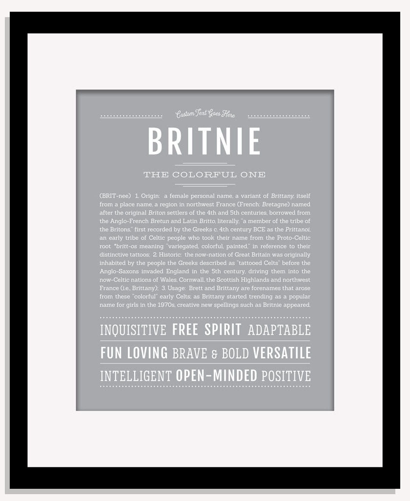 Britnie | Name Art Print