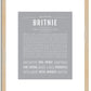 Britnie | Name Art Print