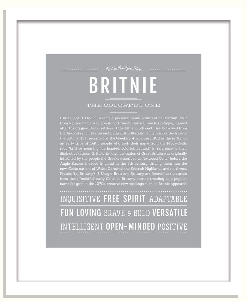 Britnie | Name Art Print