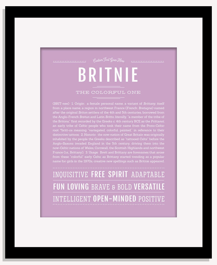 Britnie | Name Art Print