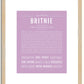 Britnie | Name Art Print