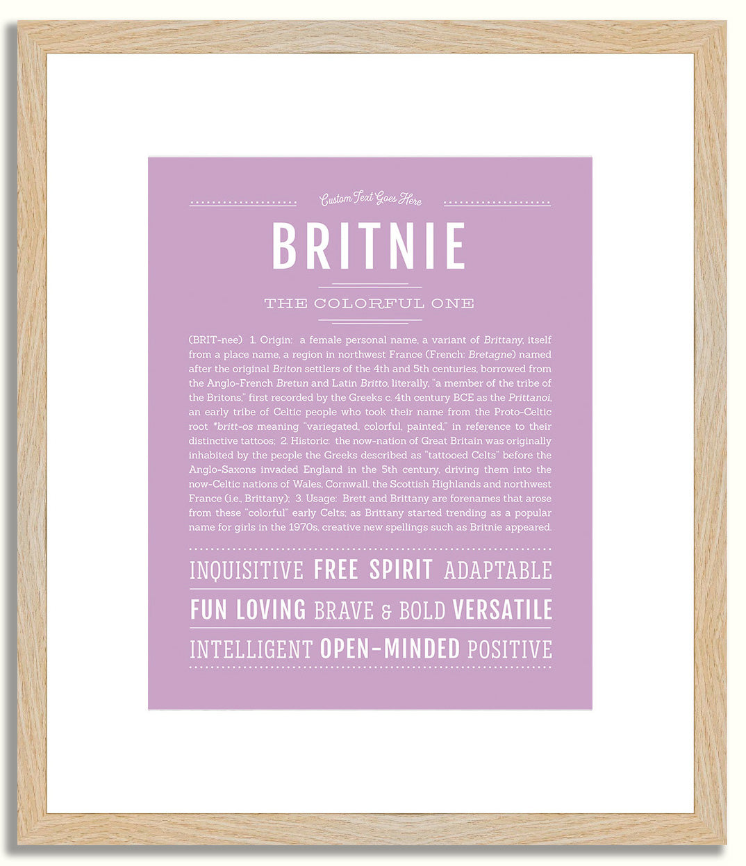 Britnie | Name Art Print
