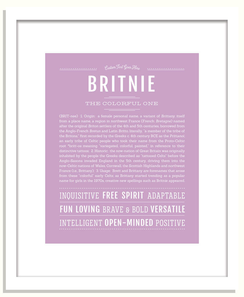 Britnie | Name Art Print