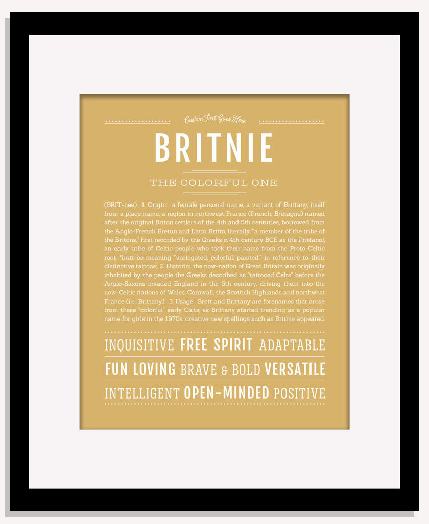 Britnie | Name Art Print