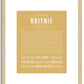 Britnie | Name Art Print