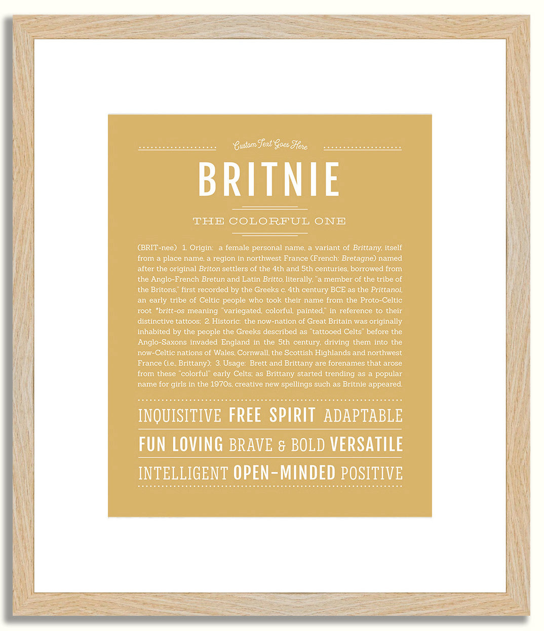 Britnie | Name Art Print
