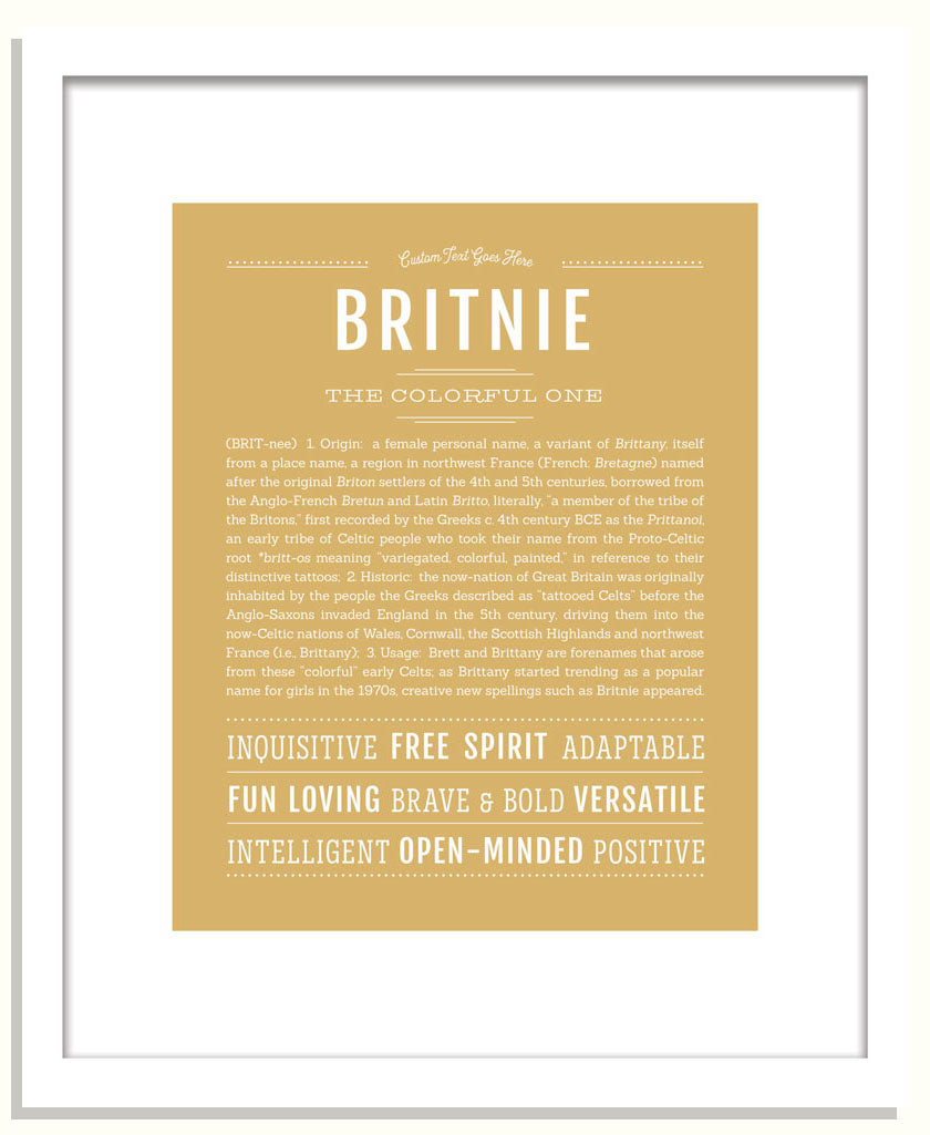 Britnie | Name Art Print