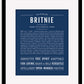 Britnie | Name Art Print