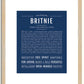 Britnie | Name Art Print