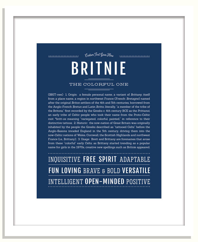Britnie | Name Art Print