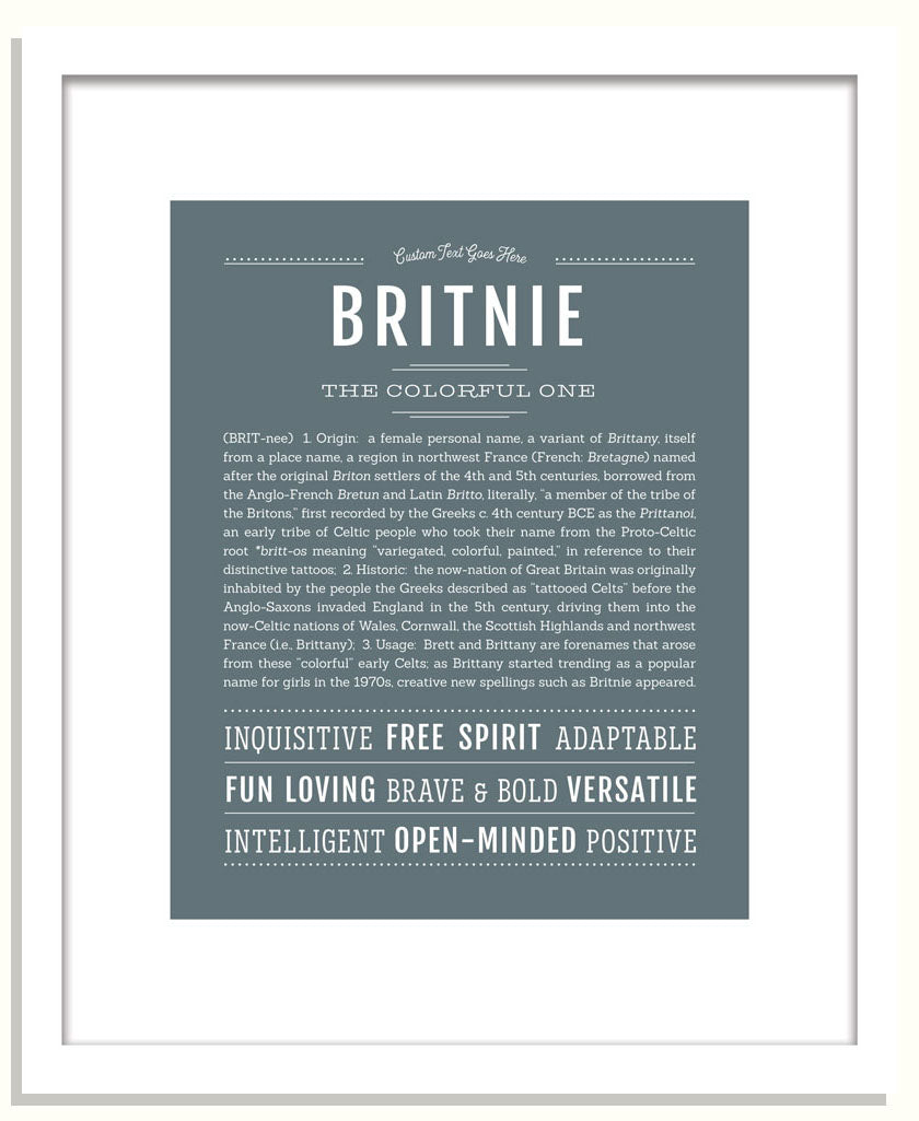 Britnie | Name Art Print