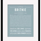 Britnie | Name Art Print