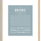 Britnie | Name Art Print