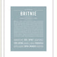 Britnie | Name Art Print