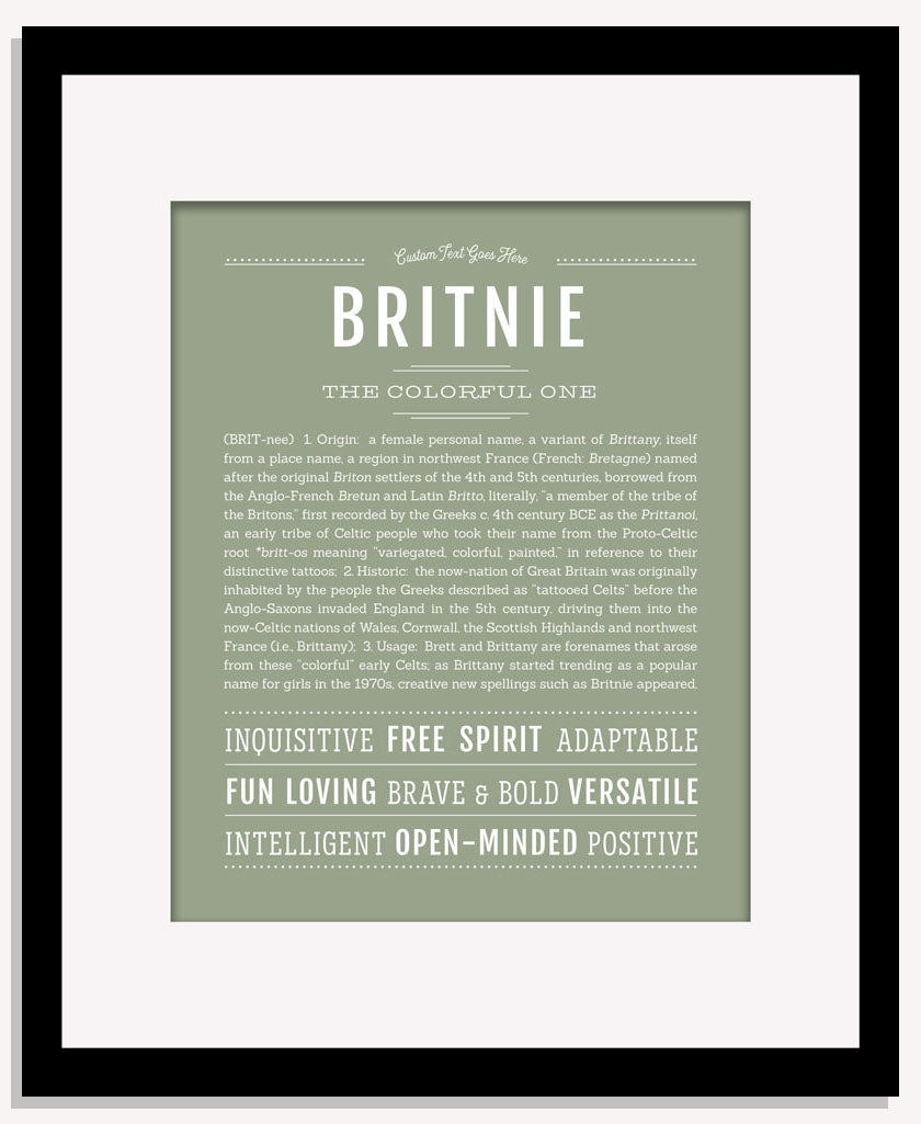 Britnie | Name Art Print