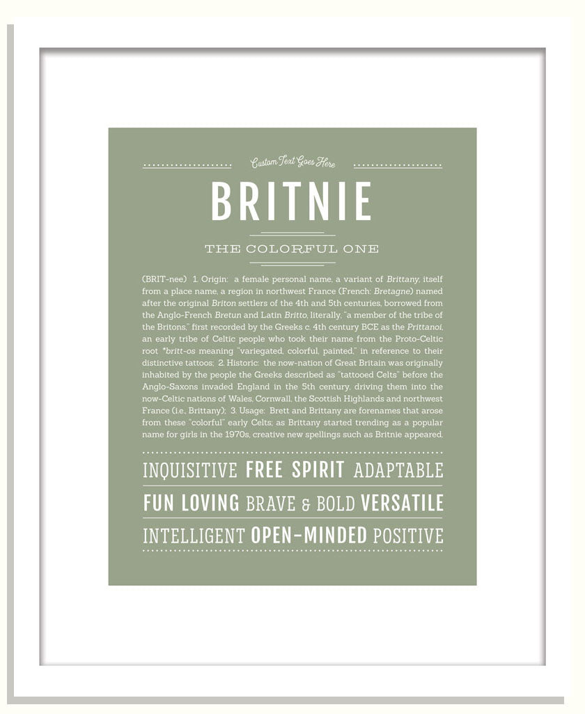 Britnie | Name Art Print