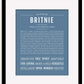 Britnie | Name Art Print