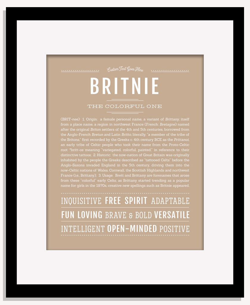 Britnie | Name Art Print