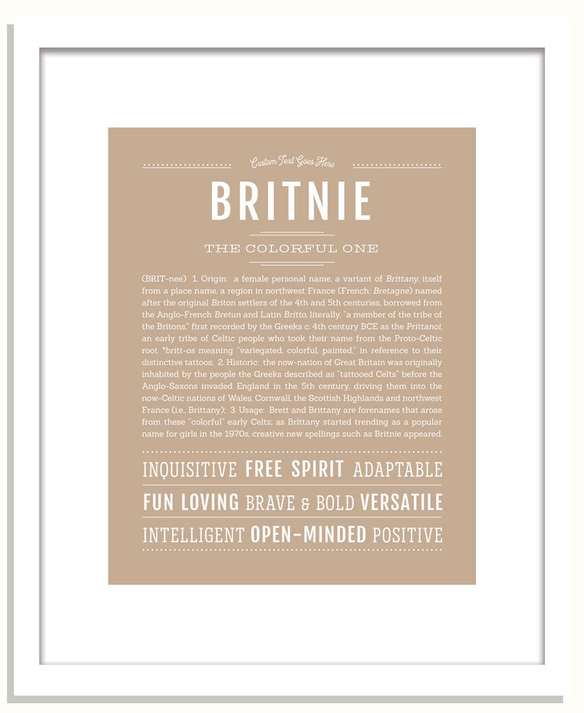 Britnie | Name Art Print