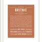 Britnie | Name Art Print