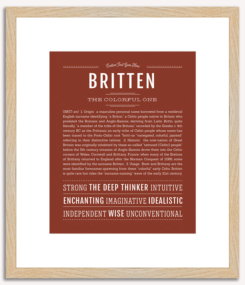 Britten | Name Art Print