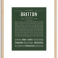 Britton | Name Art Print