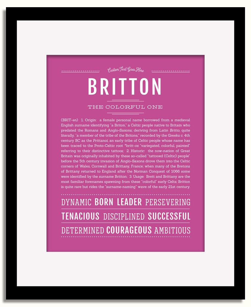 Frame Options | Dark Pink | Black Frame, Matted