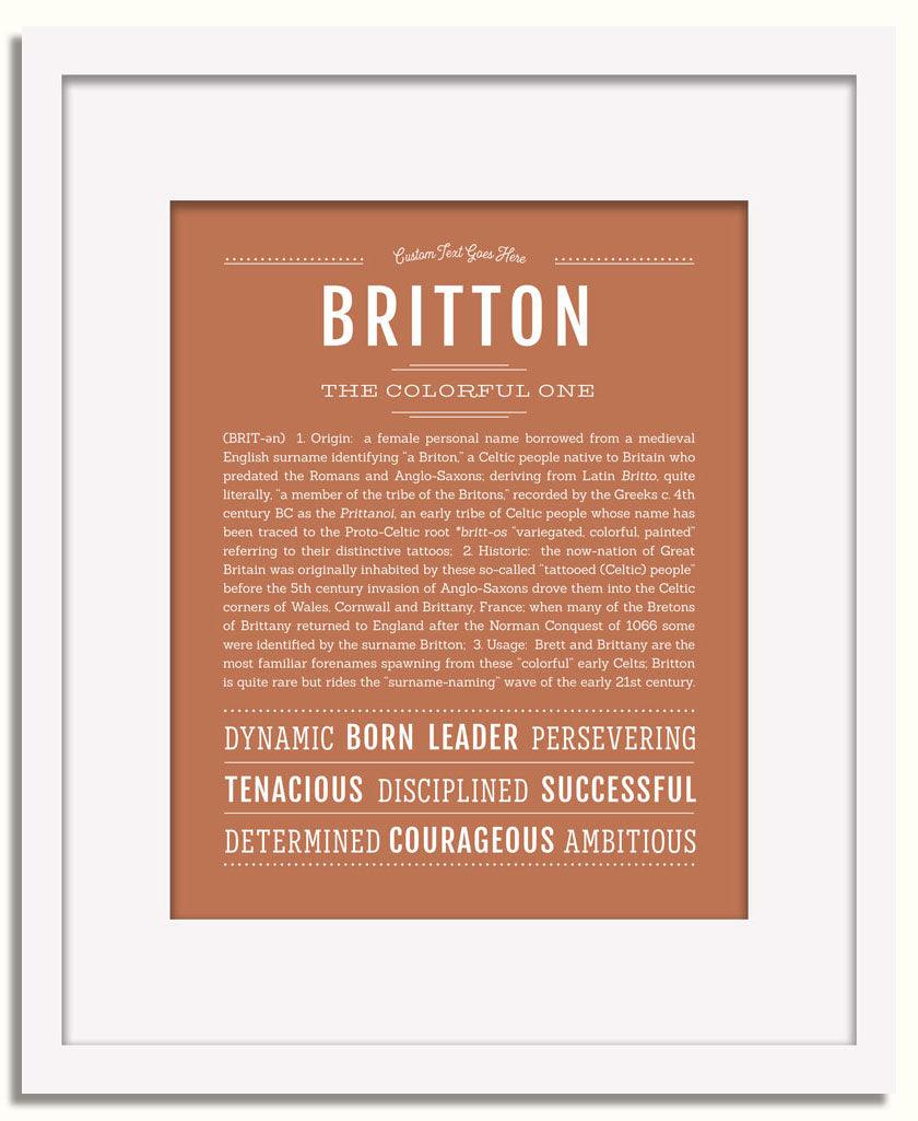 Frame Options | Terra Cotta | White Frame, Matted