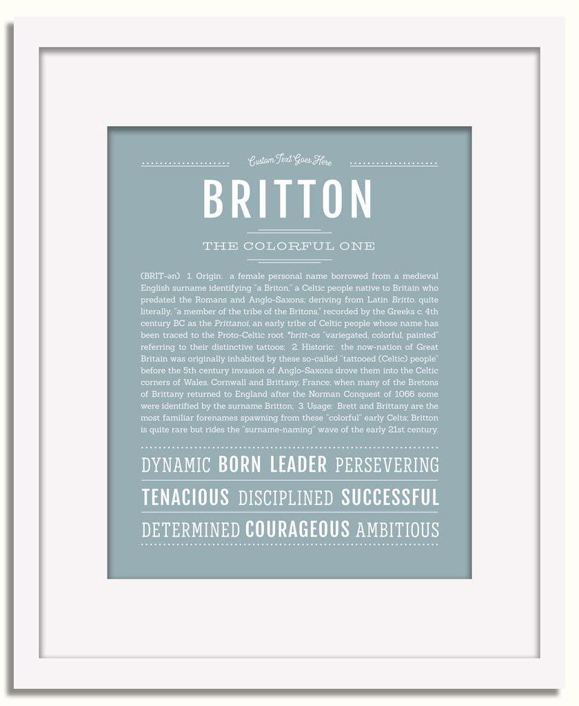 Frame Options | Powder Blue | White Frame, Matted