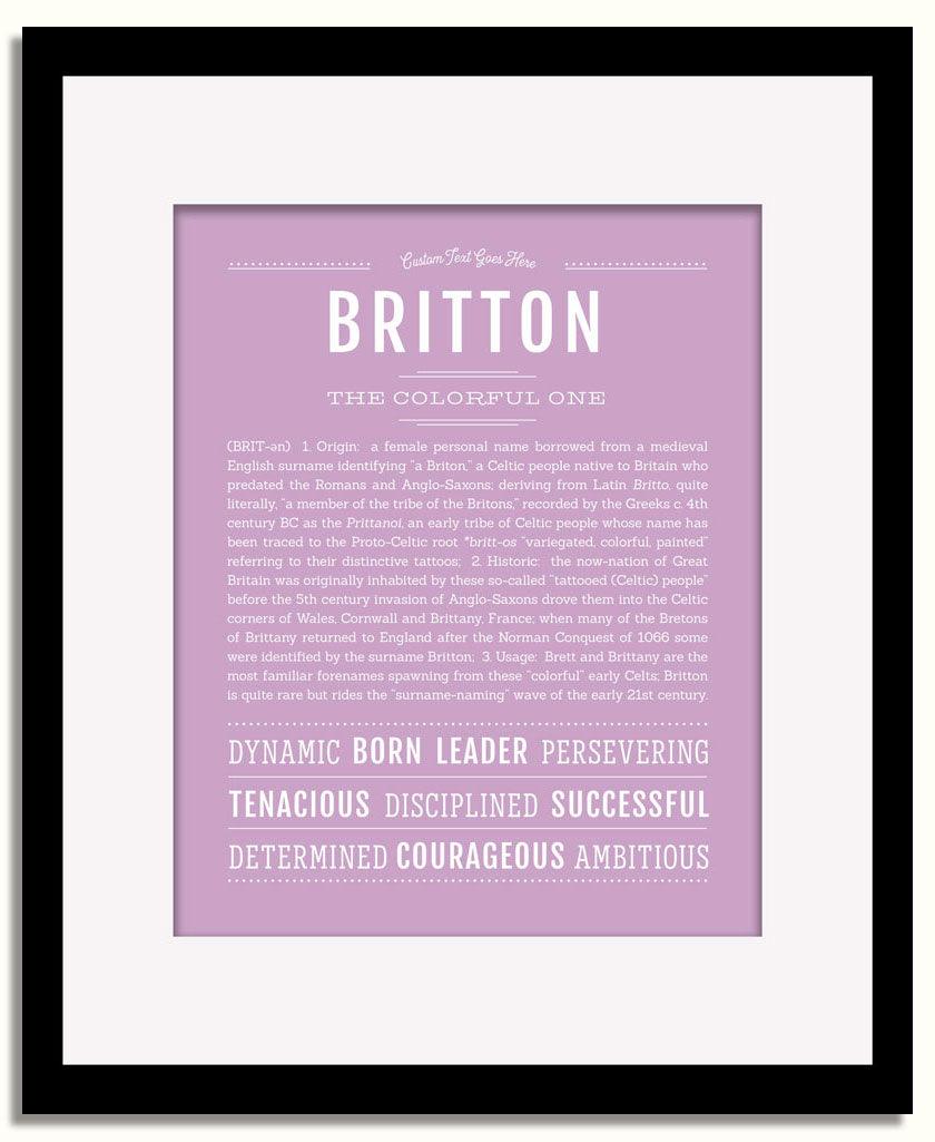 Frame Options | Lilac | Black Frame, Matted