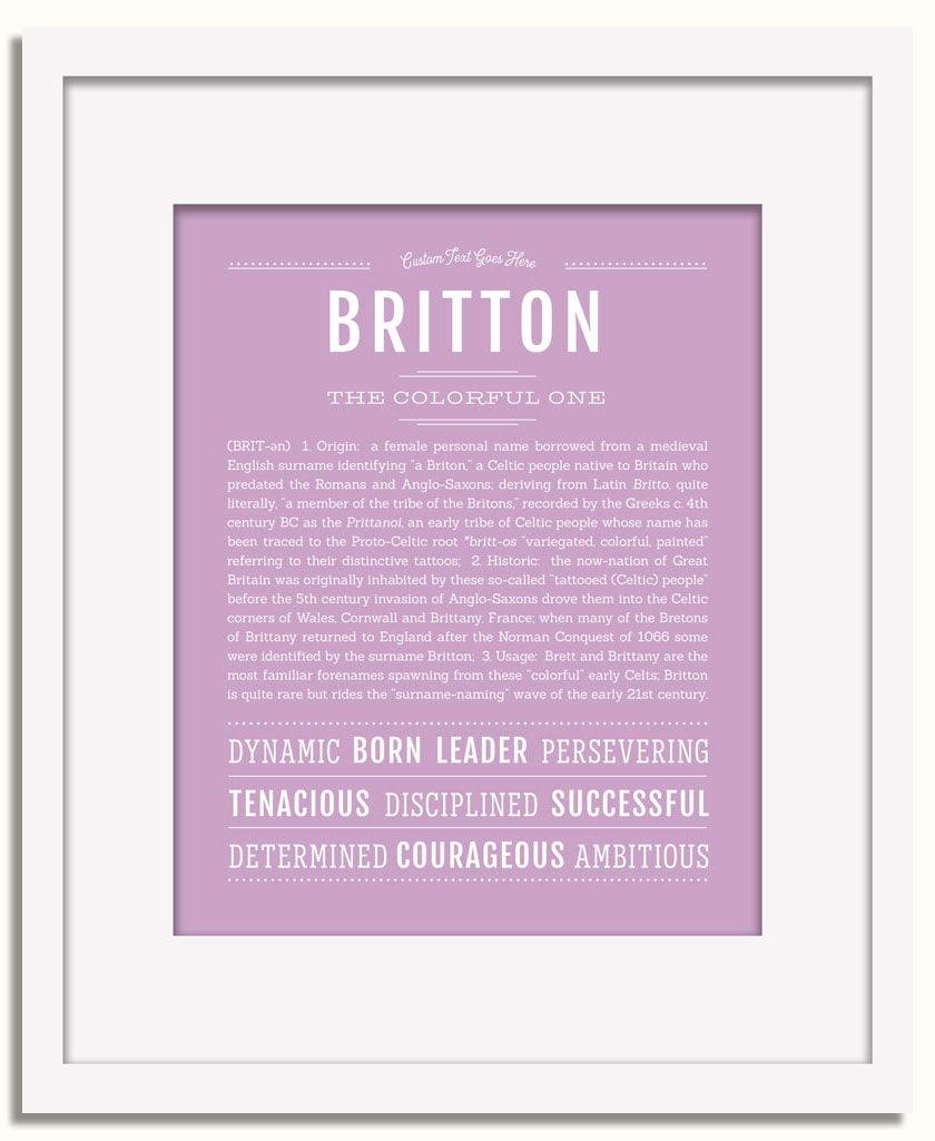 Frame Options | Lilac | White Frame, Matted