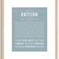 Britton | Name Art Print