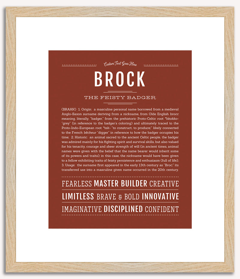 Brock | Name Art Print