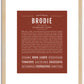 Brodie | Name Art Print