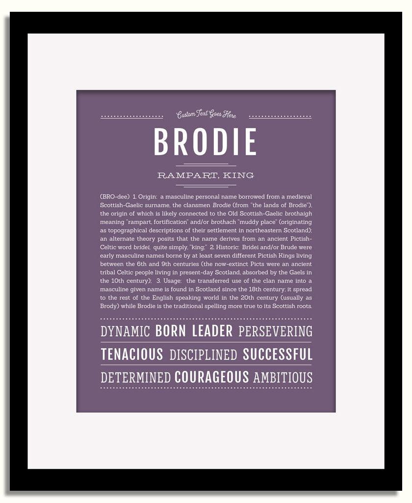 Frame Options | Deep Purple | Black Frame, Matted