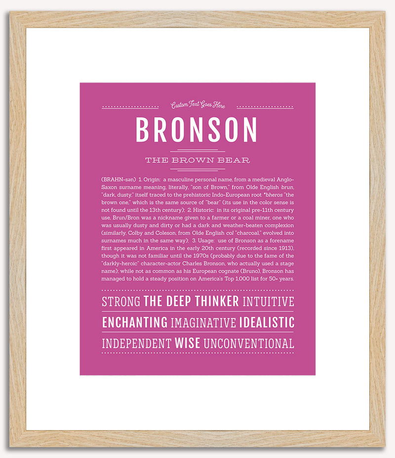 Bronson | Name Art Print