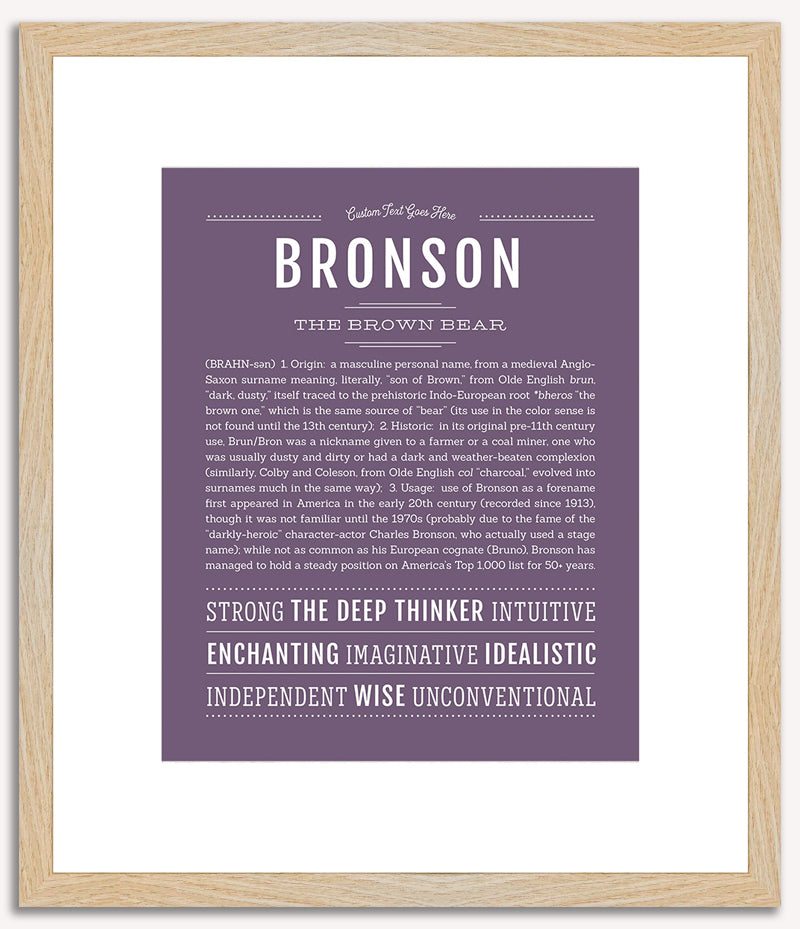 Bronson | Name Art Print