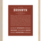 Bronwyn | Name Art Print