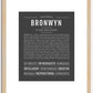 Bronwyn | Name Art Print