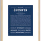 Bronwyn | Name Art Print