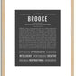 Brooke | Name Art Print