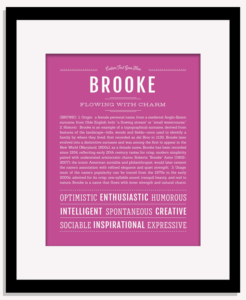 Frame Options | Dark Pink | Maple Frame, Matted
