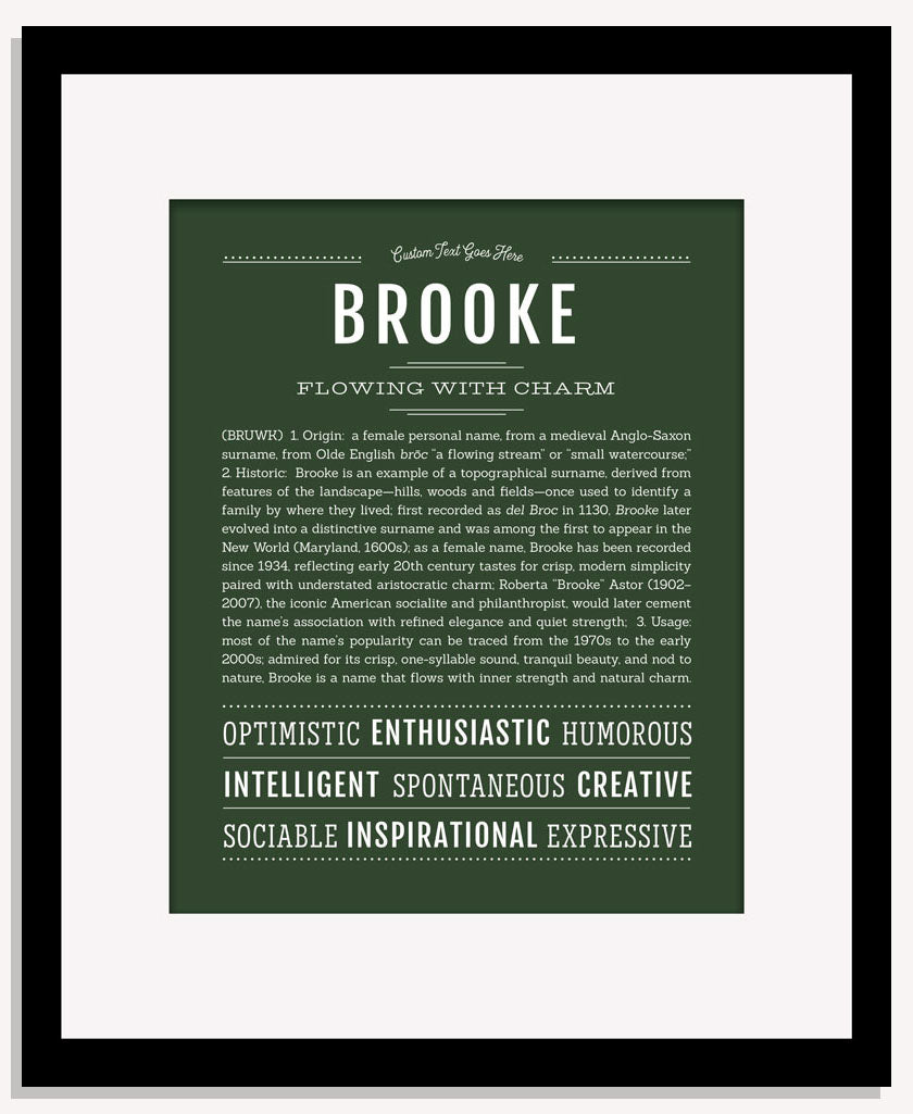 Frame Options | Deep Forest | Maple Frame, Matted